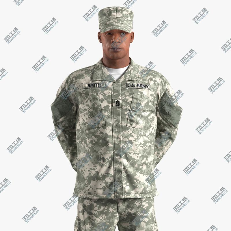 images/goods_img/20210319/3D African-American US Army Soldier Fur Rigged 3D Model/1.jpg